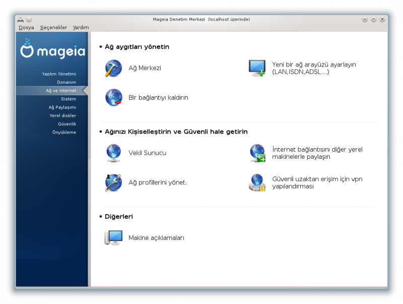 Mageia Linux Denetim Merkezi - Ağ Yönetimi