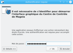 Image 2 : Le mot de passe root est requis.