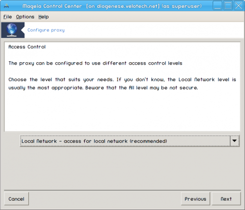 Select a port number